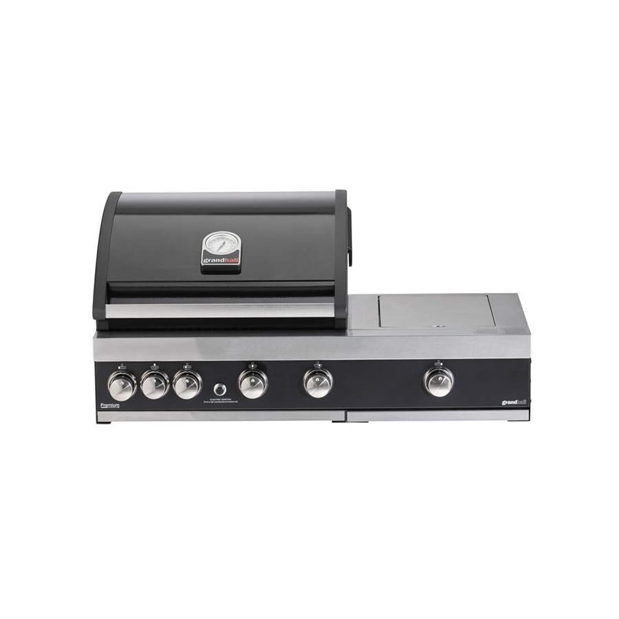 GrandPro Premium Plus G4 Gas Barbecue: Elegant, efficient and durable. 4 burners, an additional fire and the infrared burner. Find it at De Tropen at the best price.