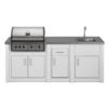Cocina exterior Blanca de Grandhall Módulos de fregadero con grifo, almacenaje y barbacoa PRO Elite Encuéntrala en De Tropen al mejor precio