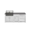 PRO Elite outdoor kitchen from Grandpro A Mediterranean-style design kitchen, made of aluminum that lightens its weight and maximizes its resistance to the elements. Find it at De Tropen, secure online shopping and fast shipping.