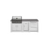 PRO Elite outdoor kitchen from Grandpro A Mediterranean-style design kitchen, made of aluminum that lightens its weight and maximizes its resistance to the elements. Find it at De Tropen, secure online shopping and fast shipping.