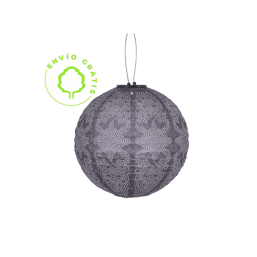 Lumiz Marrakesh Purple Solar Lamp (Ø30). Buy it at De Tropen for the best price, secure online shopping, and fast shipping. Trust your expert in garden and patio furniture on the Costa del Sol, the largest outdoor furniture store in Malaga. Front view photo on a white background with the free shipping logo on the left.