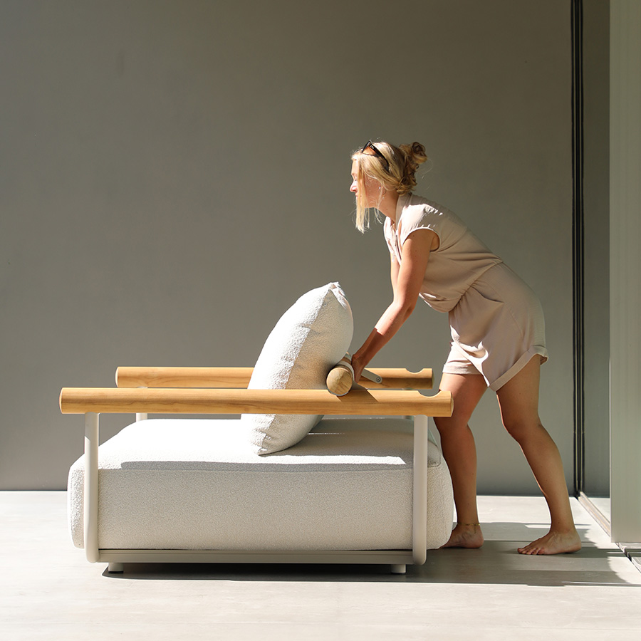 Sofá Orbit regulable de Pebl Encuéntralo en la mayor tienda de muebles de exterior, terraza y jardín: De Tropen ¡y al mejor precio!