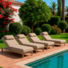 Tumbona Madeira Latte de 4 Seasons Outdoor. Encuéntralo en la mayor tienda de muebles de exterior, terraza y jardín: De Tropen ¡y al mejor precio!