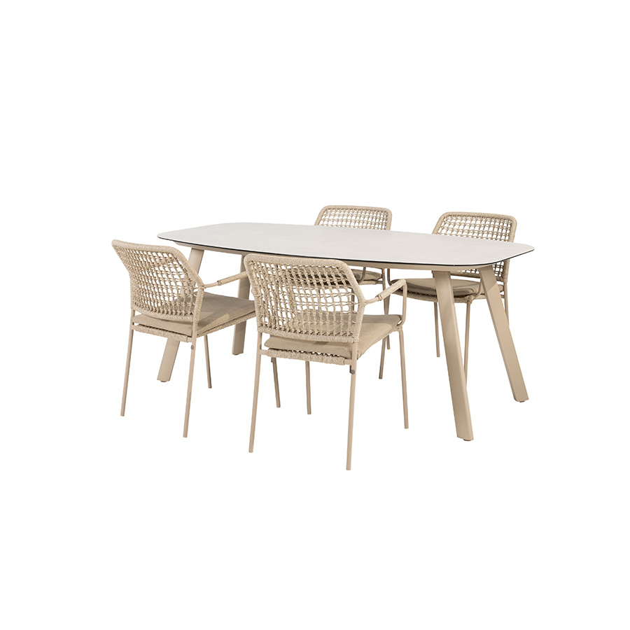 Manolo 180 Barista garden dining set for your patio or garden by Taste 4 Seasons Outdoor. Find it at the largest outdoor furniture store: De Tropen – and at the best price!