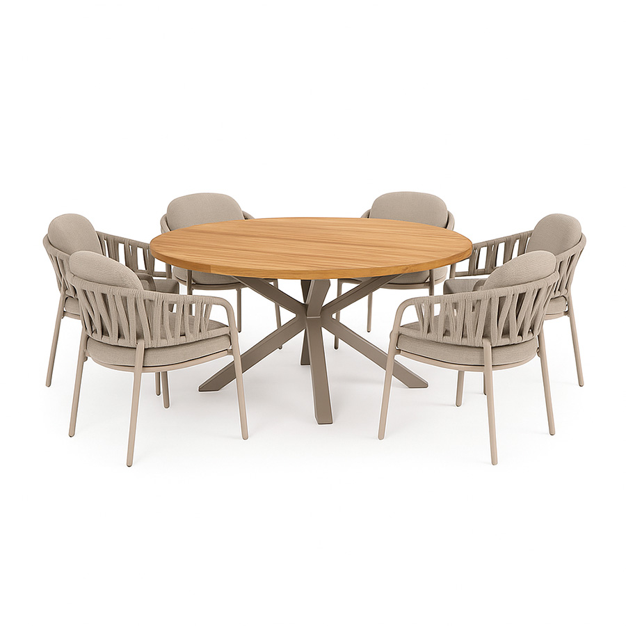 Prado 160 Calma outdoor dining set by Taste 4 Seasons Outdoor. Find it at De Tropen, the largest outdoor furniture, patio, and garden store, and at the best price!