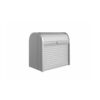 Arcón StoreMax 120 Plata de Biohort. Foto de producto sobre fondo blanco. Encuéntralo en De Tropen al mejor precio. Confía en la mayor tienda de muebles de exterior de Málaga.