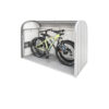 Arcón StoreMax Plata de Biohort. Foto de producto sobre fondo blanco. Encuéntralo en De Tropen al mejor precio. Confía en la mayor tienda de muebles de exterior de Málaga.