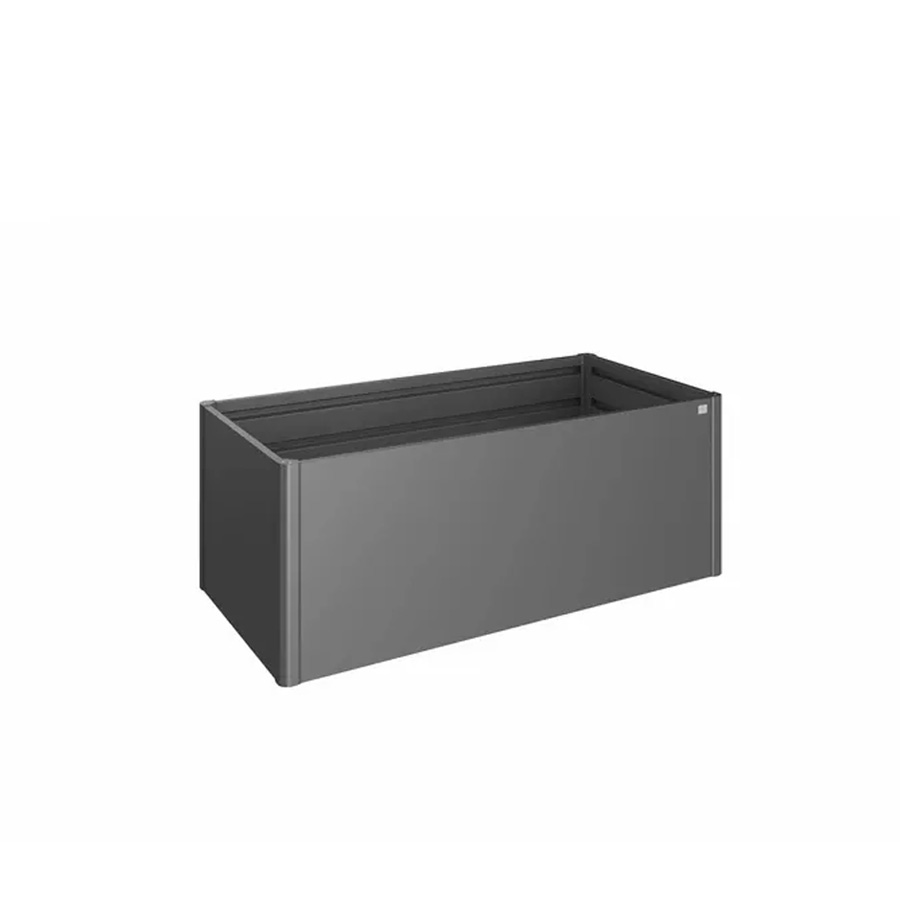 Huerto urbano elevado M gris oscuro 2x1 de Biohort. Foto de producto sobre fondo blanco. Encuéntralo en la mayor tienda de muebles de jardín de Málaga, De Tropen.