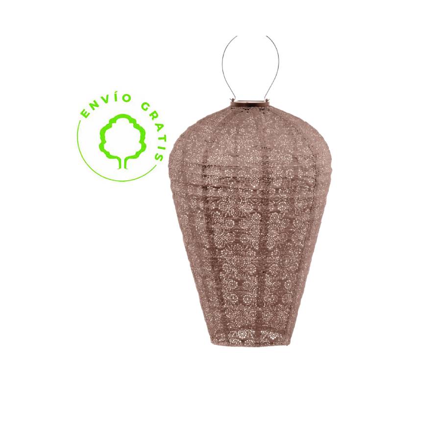 Solar lamp Balloon XL Fiore Mocha Mouse by Lumiz. Buy it at De Tropen, your expert in garden and terrace furniture on the Costa del Sol, the largest outdoor furniture store in Málaga. Front photo on a white background with the free shipping logo on the left.
