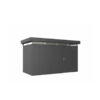 Caseta CasaNova 4x2 gris oscuro, foto de producto sobre fondo blanco. Amplía tus horizontes con De Tropen®, ven a descubrir las posibilidades de personalización de la CasaNova 3. En la mayor tienda de muebles de jardín de la Costa del Sol, con la elegancia y solvencia técnica que solo Biohort puede ofrecer.
