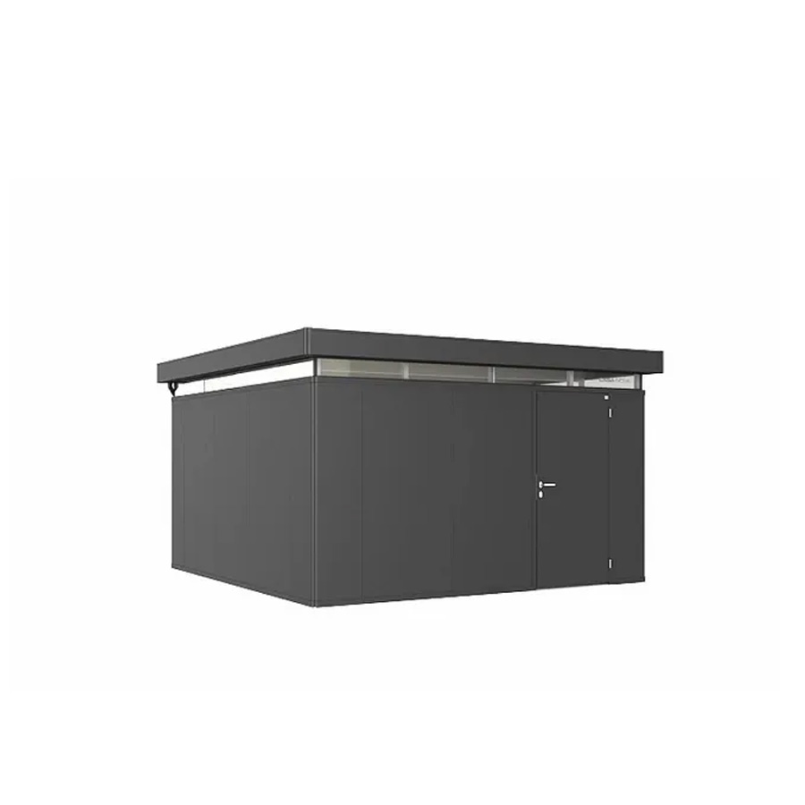 Caseta CasaNova 4x4 gris oscuro, foto de producto sobre fondo blanco. Amplía tus horizontes con De Tropen®, ven a descubrir las posibilidades de personalización de la CasaNova 3. En la mayor tienda de muebles de jardín de la Costa del Sol, con la elegancia y solvencia técnica que solo Biohort puede ofrecer.