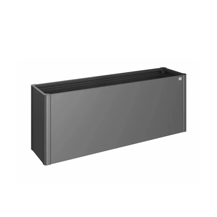 Jardinera Belvedere MAXI 200 gris oscuro de Biohort. Foto de producto sobre fondo blanco. Encuéntralo en la mayor tienda de muebles de jardín de Málaga, De Tropen.