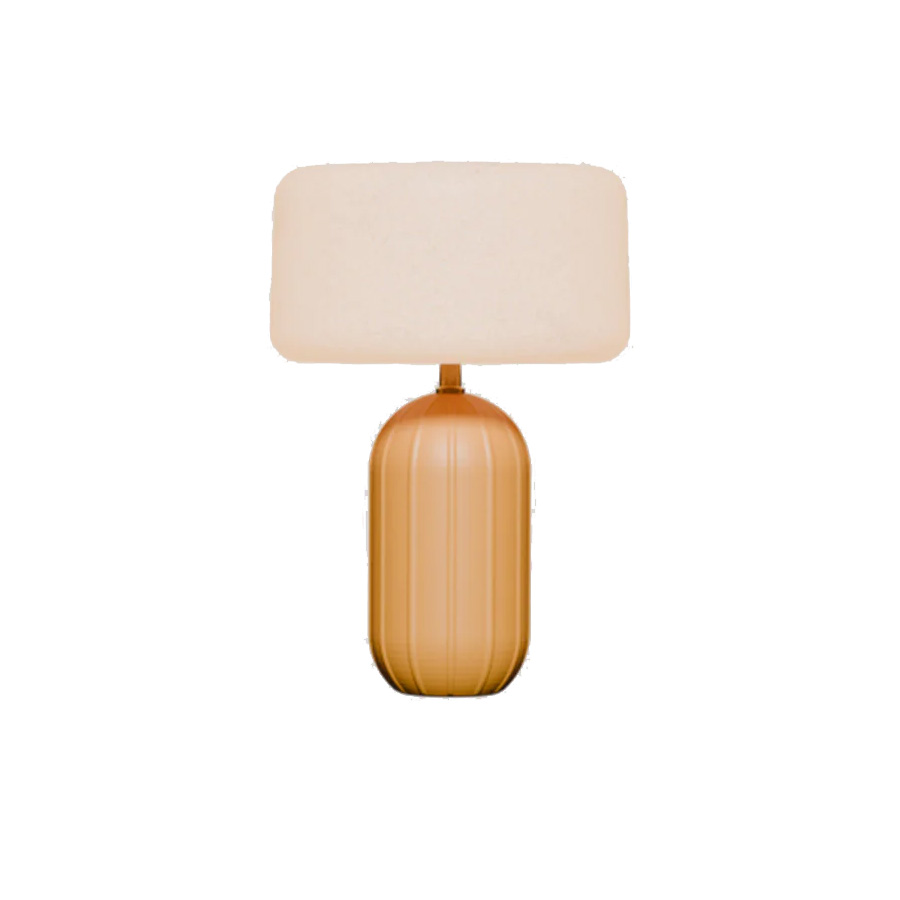 Phoebe 40 solar table lamp in mustard by NewGarden, product photo on a white background. Expand your horizons with De Tropen®, come and discover the possibilities of lighting for your terrace or balcony. In the largest garden furniture store on the Costa del Sol, Málaga and Granada.