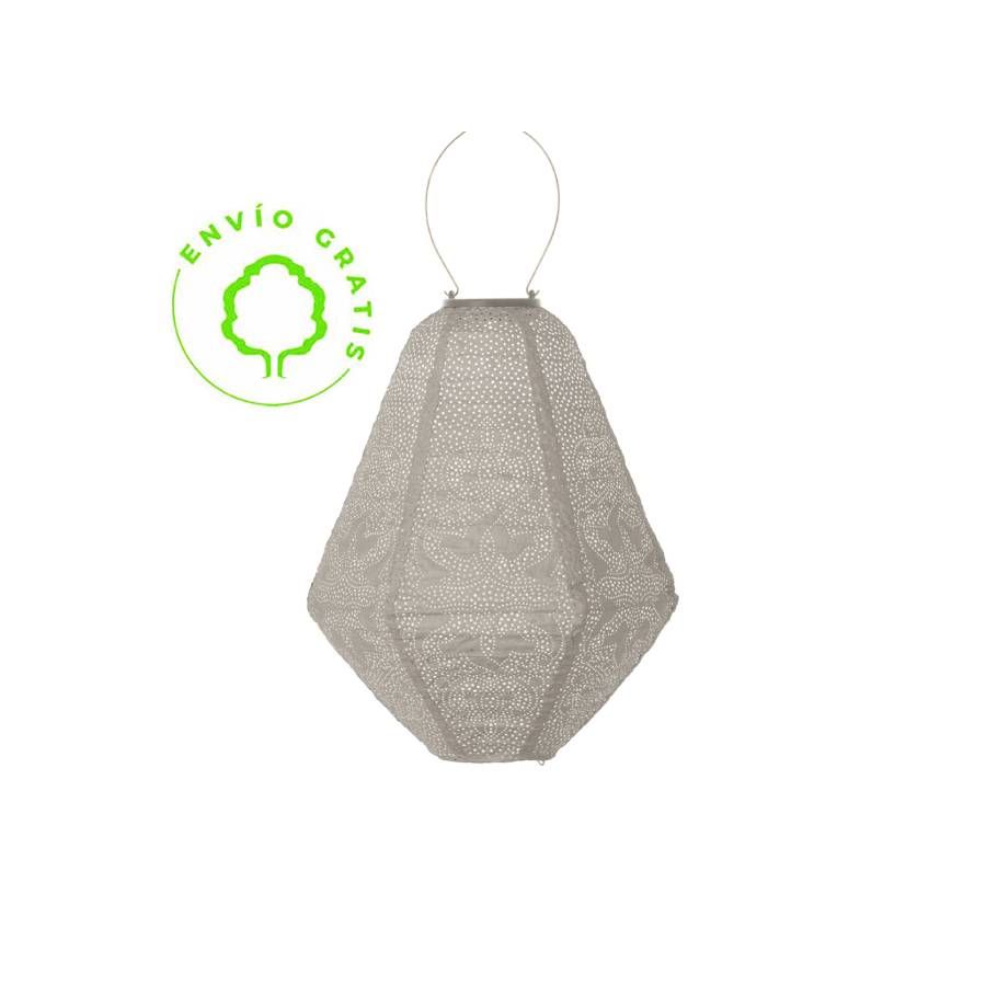 Can 30 Solar Lamp Marrakesh Light Taupe by Lumiz. Buy it at De Tropen, your expert in garden and terrace furniture on the Costa del Sol, the largest outdoor furniture store in Málaga. Front photo on a white background with the free shipping logo on the left.