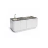 Cocina exterior Primora Hormigón Blanca de Secenario Outdoor. Elegante, profesional y minimalista. Cómpralo online en De Tropen la mayor tienda de muebles de jardín de Málaga.