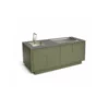 Cocina exterior Primora Hormigón Verde de Secenario Outdoor. Elegante, profesional y minimalista. Cómpralo online en De Tropen la mayor tienda de muebles de jardín de Málaga.