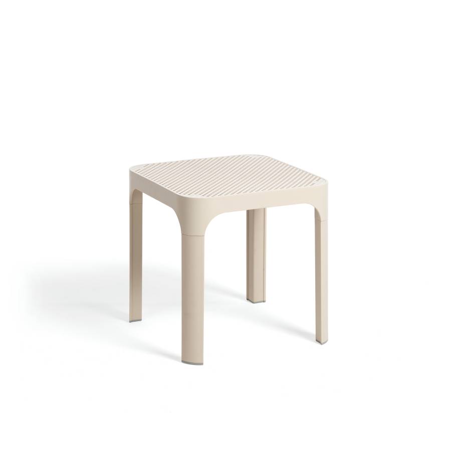 Mesa NET 40 Corda de Nardi. Con el característico patrón calado de rombos de la serie NET. Cómpralo online en De Tropen la mayor tienda de muebles de jardín de Málaga.
