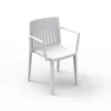 White Spritz Bar Stool by Vondom. Featuring the signature slatted pattern of the Spritz series. Buy it online at De Tropen, the largest garden furniture store in Malaga.