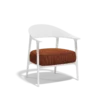 Silla baja Africa Blanco Clay para jardín de Vondom. Diseñado por Eugeni Quitllet, ligero y muy estable. Foto de producto sobre fondo blanco. Cómpralo online en De Tropen la mayor tienda de muebles de exterior de Málaga.
