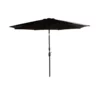 Sombrilla Sophie+ Ø300cm Negra, Carbon Black de Hartman. Vista frontal sobre fondo blanco. Cómpralo online en De Tropen la mayor tienda de muebles de jardín de Málaga.