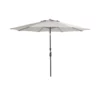 Sombrilla Sophie+ Ø300cm Gris, Misty Grey de Hartman. Vista frontal sobre fondo blanco. Cómpralo online en De Tropen la mayor tienda de muebles de jardín de Málaga.