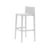 Spritz White Garden Stool by Vondom. Featuring the signature slatted pattern of the Spritz series. Buy it online at De Tropen, the largest garden furniture store in Malaga.