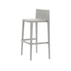 Ecru Spritz garden stool by Vondom. Featuring the signature slat pattern of the Spritz series. Buy it online at De Tropen, the largest garden furniture store in Malaga.