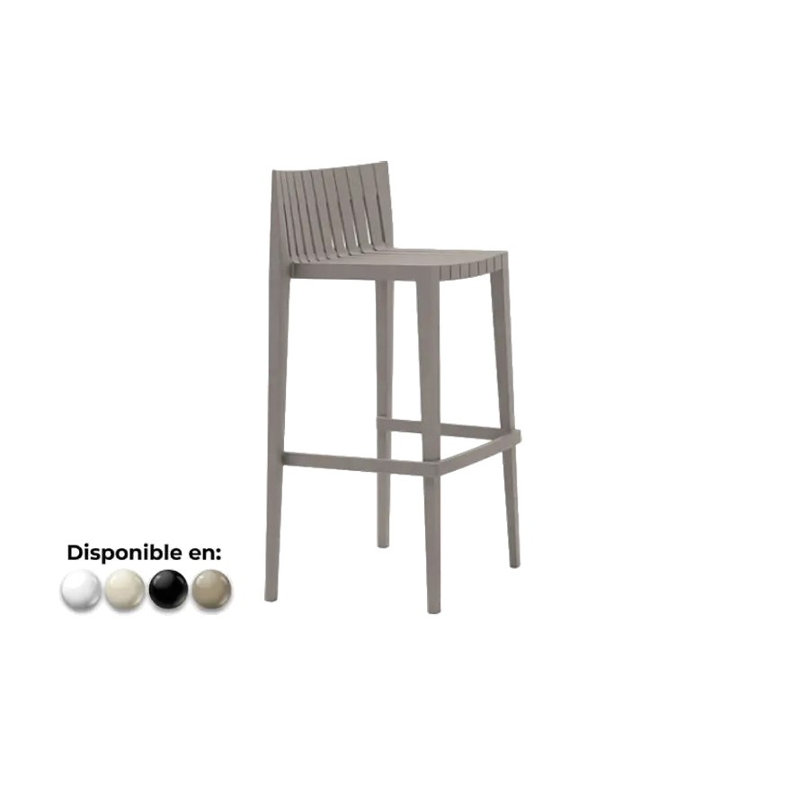Spritz garden stool by Vondom. With the characteristic slat pattern of the Spritz series. Buy it online at De Tropen, the largest garden furniture store in Málaga.