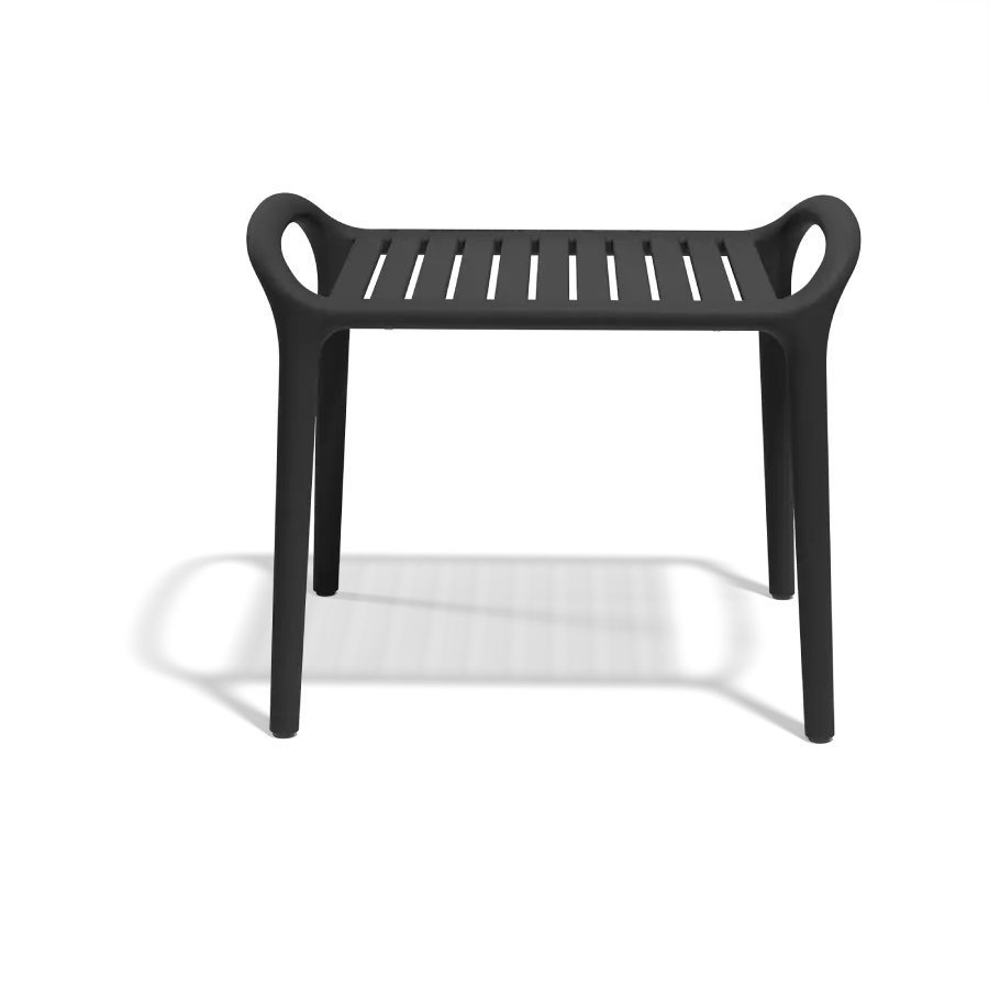 Mesa Ibiza negro de Vondom. Ligera y muy estable. Foto de producto sobre fondo blanco. Cómpralo online en De Tropen la mayor tienda de muebles de exterior de Málaga.