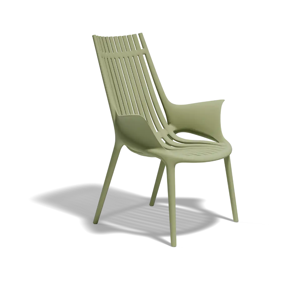 Sillón Ibiza jade de Vondom. Ligera y muy estable. Foto de producto sobre fondo blanco. Cómpralo online en De Tropen la mayor tienda de muebles de exterior de Málaga.
