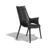 Sillón Ibiza negro de Vondom. Ligera y muy estable. Foto de producto sobre fondo blanco. Cómpralo online en De Tropen la mayor tienda de muebles de exterior de Málaga.