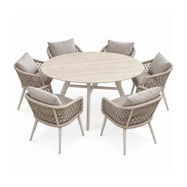 Conjunto Comedor 150 cm Vetto Nero - Kamsun - De Tropen